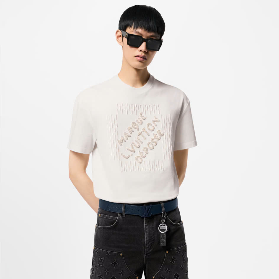 Embroidered logo cotton T-shirt